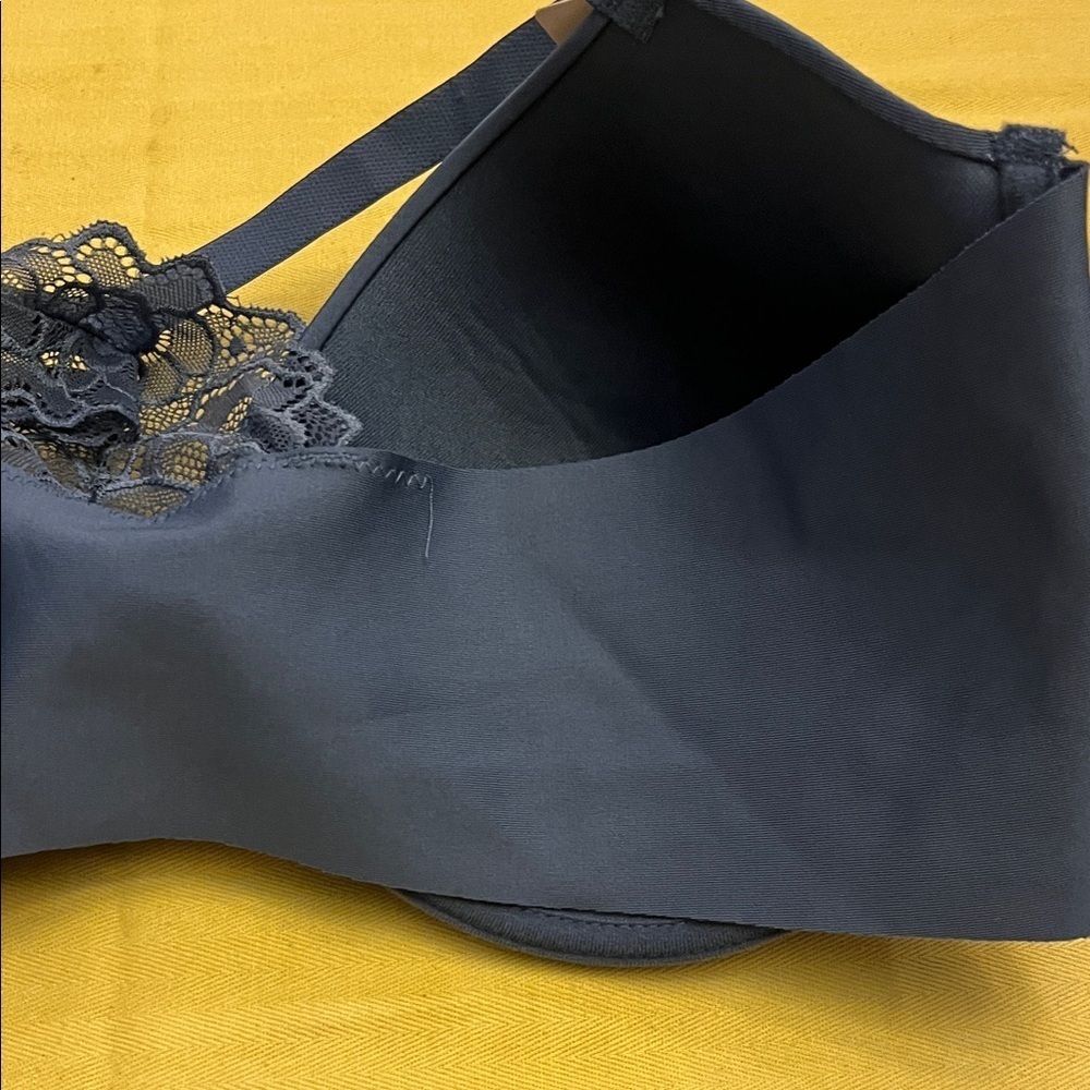 Rene Rofe Navy Lace Back Bra - Picture 2 of 6